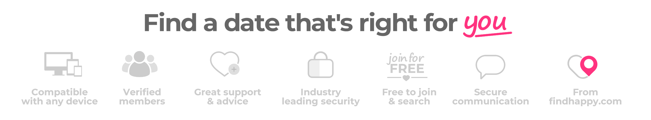 Find Mature Singles features graphic